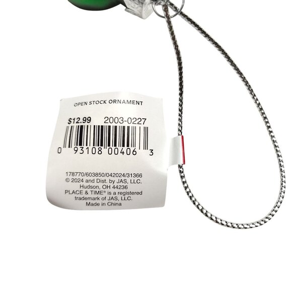 Place and Time Green Glass 4 inch Christmas Pickle Ornament - Picture 7 of 7